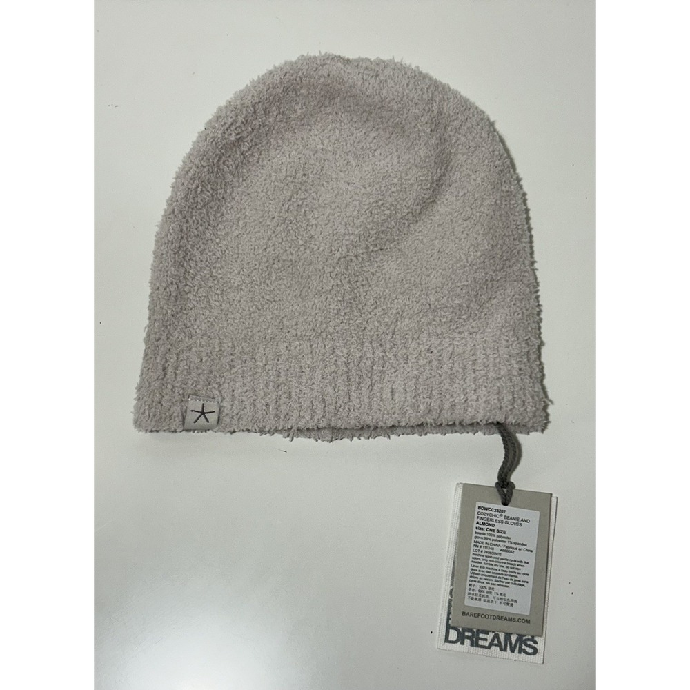 BAREFOOT DREAMS CozyChic Beanie Almond Winter Hat A6660052 Ivory